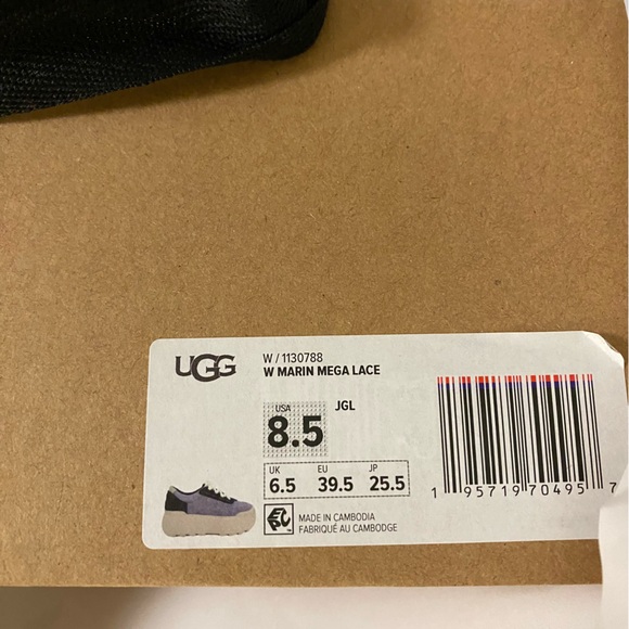 UGG | Marin Mega Lace Sneakers Platform June Gloom Purple NEW - Picture 4 of 15